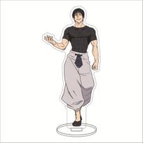 Anime Jujutsu Kaisen akrilinis stovas Fushiguro Toji Geto Suguru Satoru Gojo veiksmo figūrėlė PVC stalinis stovas, modelis žaislas 15cm G white