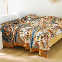 šiaurietiška antklodė medvilninė marlė boho sofa rankšluostis vasarinė oro kondicionieriaus antklodė lovoms Etninis laisvalaikis lovatiesė minkšta paklodė 200x230cm beige