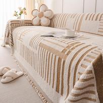 Sutirštinto vilnonio universali sofos antklodė neslystanti užtiesalo audinys Visiškai uždengtas gabalas užtiesalas sofa rankšluostis Galima skalbti mašina 90*90 beige