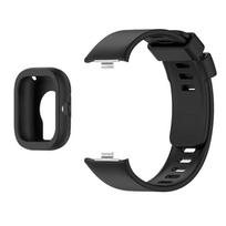 Silikoninė juostelė, skirta „Redmi Watch 4“ dirželiui su minkštu dėklo apsauga, pakeičiama laikrodžio apyrankės priedai „Redmi Watch 4“ sportinė apyrankė Xiaomi Band 8 Pro black