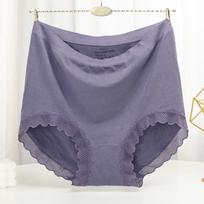 Moteriškos kelnaitės aukštu liemeniu. Didelio dydžio kelnaitės Vienspalviai šortai onesize violetinė