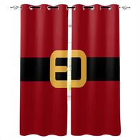 Christmas Santa Blackout Curtains for Children Kids Home Decor Bedroom Living Room High Shading Window Curtains W135 x H60cm black