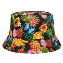Vasaros apsauga nuo saulės kibiro kepurė vyrams Moterų Panamos kepuraitė Spausdinti Hip Hop Gorros Žvejo kepurė dvipusė dėvėjimas Mada M 56-58cm black