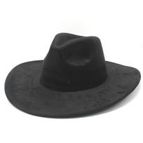 Suede viršutinė skrybėlė vyrams ir moterims porai didelių kraštų skrybėlė džentelmeno skrybėlė M（56-59cm） black