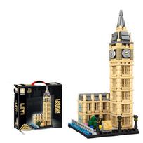 2024 Miesto Architektūra Konstruktoriai Big Benas Londonas Triumfo arka Rytų Perlas Televizijos Bokštas Statybiniai Kaladėlės Žaislai Dovanos beige