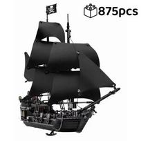 Karibų piratai Laivas Karalienės kerštas karo laivas juodas perlas burlaivis statybinis blokas MOC 4195 surinkimo žaislai vaikiška dovana black
