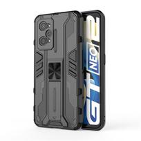 Dėklas Realme GT Neo 2, Magnetinis automobilinis stovas, Telefono dėklas OPPO Realme GT C20 V13, Buferis, Smūgiams atspari šarvuota apsauga, Galinis dangtelis For Realme V13 juoda