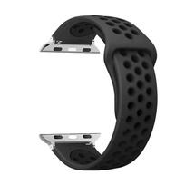 Sportinė kilpa Dirželis apple watch juostai Ultra 2 49mm 44mm 40mm 41mm 45mm 42mm 38mm Silikoninė apyrankė iwatch serijoms 9-8-7 6 5 4 SE 42 44 45 49 mm S-M black