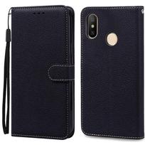 „Xiaomi Mi A2 Lite“ dėklas, skirtas „Mi A2 Lite“ dėklui, skirtas „Fundas“ odiniam atverčiamam dėklui, skirtam „Xiaomi Mi A2“ piniginės dėklui, „Mia2 Mi6X Mi 6X“ dangteliui. Mi A2 Lite juoda