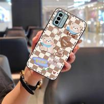 Animacinis mielas telefono dėklas Nokia G22, patvarus silikoninis, pilnai apsaugantis, vandeniui atsparus TPU, grafiti galinis dangtelis, atsparus nešvarumams Nokia G22 white
