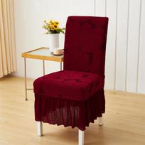 Elastingas kėdės užvalkalas restoranui, viešbučiui, valgomojo kėdėms, pilnai dengiantis, su aukštu atlošu, elastingai priglundantis, baldų apsauga 1 PC raudona
