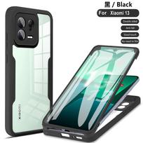 360 Viso korpuso apsauginis telefono dėklas Xiaomi Mi 11 Pro 11 Lite Mi 11X 11I 11T Mi 10 Lite 5G Xiaomi CIVI2 su įmontuotu ekrano dangteliu For Xiaomi 11 Pro juoda