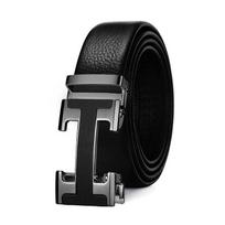 [Greiti Plaukai] Klasikinis H raidės Automatinis Sagtis Vyriškas Diržas Vyriškas 120cm black