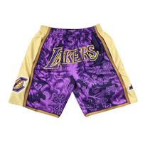 Bulls Retro Siuvinėti Raišteliais Trumpinti Krepšinio Šortai Treniruotėms XL violetinė