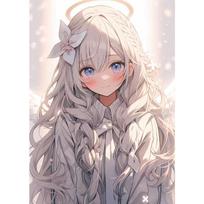 Seksuali ir miela saldi katė jauna mergina anime portreto meno plakatas drobė spausdinimas svetainė miegamasis namas sienų dekoravimas tapyba 21cm×30cm NoFrame