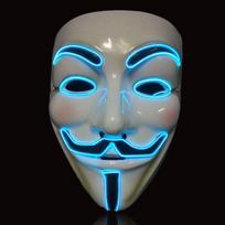 LED Šviesos Kaukė V Vakarėlis Cosplay Kaukė Anonimo Guy Fawkes Kaukė Suaugusiųjų Išgalvota one size mėlyna