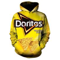 Hoodies Bulvių Traškučiai Užkandžių Maišelis Juokingi 3D Spausdinti Megztiniai Vyrams Moterims Su Gobtuvu Didesnio Dydžio Hoodie Megztinis Megztiniai Paltai M black