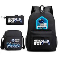 Astro Bot Vaikų mokyklinė kuprinė, Kosminis robotas Pradinės mokyklos mokinys Žvaigždėtas dangus Kuprinė Laisvalaikio krepšys 17 inch backpack