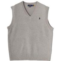 Polo Ralph Lauren Vienspalvė Liemenė su Siuvinėtu Logotipu, V formos iškirpte, Be rankovių, Laisvo kirpimo, Vyriški viršutiniai drabužiai, Pilka MNPOSWE1CM20095-020 L gray
