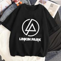 Rock Grupės Linkin-Park Grafiškai Spausdinti Marškinėliai Vasariniai Moteriški Laisvalaikio Trumpomis Rankovėmis Streetwear Marškinėliai Viršutiniai Drabužiai Harajuku Apvalia Kaklo Drabužiai 2XL black