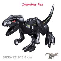 Šaunūs Juros periodo dinozaurų pasaulio Velociraptorius Triceratopsas Indominus T-Rex modelis Surinkimo statybiniai blokeliai Žaislai vaikams Berniuko dovana black