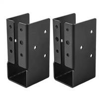 2X4 Sijos pakaba Terasos turėklai Paslėptos jungtys Didelio stiprumo sijos laikikliai 2 vnt. rinkinys Medžio apdirbimo sijos atrama Pergolai Turėklas 2PCS juoda