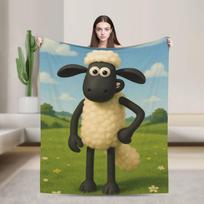 Shaun the Sheep Flaneliniai pledai Super minkštas apklotas miegamajam, kelionėms, biurui Grafinis lovatiesė Sofa lovos užvalkalas 40x50in