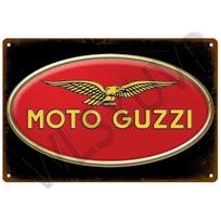Moto Guzzi alter Mann Vintage Zinn Zeichen Shabby Chic Metall Wand dekoration Retro Bar Dekoration antiken Metall Poster 20x30cm（7.8x11.8inch）