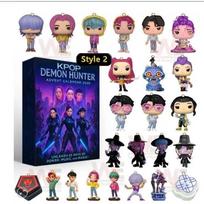 12/24 vnt./rinkinys Kpop Demonų Medžiotojų Raktų pakabukas Derpys Tigras Rumi Mira Zoey Sussy Figūrėlė Lėlė Gerbėjų Staigmena Dovana Aklas Dėžutė gray