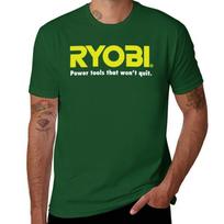 ELEKTROS ĮRANKIAI RYOBI LOGOTIPAS Marškinėliai mieli drabužiai korėjietiška mada Vyriškas t-shirt L black