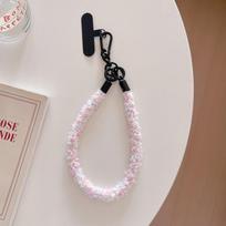Colorful Crossbody Plush Wrist Strap Phone Charm Autumn Pink Plush Crossbody Long Strap Durable YYH Short Plush Colorful gray