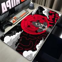 Japonija Šaunus Anime Pelės Padas Nešiojamasis Kompiuteris Raudonas Mėnulis Žaidimų Klaviatūros Kilimėlis XL N-narutoS Pelės Padas PC I-itachi Žaidėjas U-uchiha Spintelės Stalo Kilimėlis 800x300x2mm