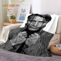 Mads Mikkelsen 3D Aktoriaus Žvaigždės Švelnios Antklodės, Šildanti Pledas Patogi Antklodė Piknikui Lovoms Sofai Namų Miegamajam Dovana Vaikui 75x90cm