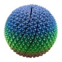 3D spausdintas Fidget kamuoliukas Kietas dygliuotas Fidget rutuliukas Sukamas Sensorinis Streso mažinimo stalo aksesuaras Suaugusiems Vaikams D