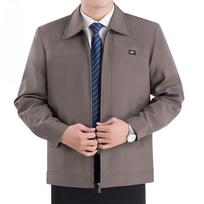 Vidutinio amžiaus ir vyresnio amžiaus vyrų striukės Pavasarinės ir rudeninės vyrų striukės Tėčio striukės Viršutiniai drabužiai L gray
