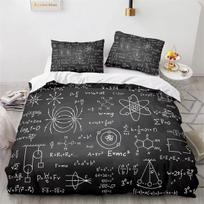 Matematikos formulės Math lygtys Minkštas antklodės užvalkalas Tinka vaikams Jauniems berniukams plius Jaunoms mergaitėms, kurios mėgsta matematiką Mokslininkams Patogus 135*200cm Eu-Single
