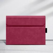 Dėklas Microsoft Surface Pro 11 10 9 8 7 6 5 4, PU odos stovas, Dangtelis Funda, Surface Go 2 3 4 planšetiniam kompiuteriui, Apsauginiai dėklai For Surface Go 4 tamsiai raudona spalva