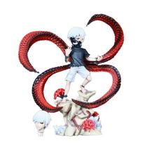Patvarus Tokyo Ghoul Kaneki Ken animacinis personažas su keičiamu skruzdėlės kaukės veidu, kolekcionuojamas dekoratyvinis elementas anime gerbėjams black