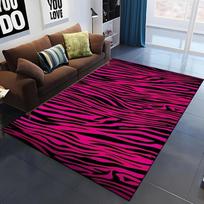Zebrų Dryžuotas Plotinis Kilimas Minkštas Gyvūno Rašto Kilimas Svetainei, Miegamajam, Žaidimų Kambariui Afrikos Laukinių Gyvūnų Grindų Kilimėlis 40x60cm pink