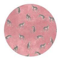 Leopardo rašto apvalus kilimas, purus minkštas kilimas miegamojo, svetainės dekoravimui, modernus minimalistinis pliušinis namų dekoras, neslystantis grindų kilimėlis 80x80CM pink
