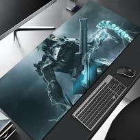 Metal Gear Solid Mouse Pad Edge Big Gaming Locking Computer Gamer Large Rubber Art Mousepad Laptop Desk Manga Mat 600x300x2mm gray