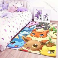 Klasikiniai 17 stilių P-Pokemon Eevee animaciniai kilimai kilimėlis svetainei miegamajam lovos šonui grindų kilimėlis plotas namų dekoras Potdemiel 40x60cm (16x24in)