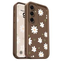 Plaukiojančių ramunių dėklas telefonui Samsung Galaxy A37 A17 A07 A56 A36 A26 A16 A06 A55 A35 A25 A15 A05 A05S 4G 5G Laiptinė Minkštas dangtelis Samsung A07 ruda