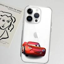 Automobiliai L-Žaibas M-Makvynas Telefono dėklas Minkštas skaidrus dėklas IPhone 17 16 15 14 13 12 11 Pro Max Mini Plus Atsparus smūgiams dangtelis iphone16plus white
