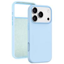 Minkšto prisilietimo silikoninis telefono dėklas, skirtas iPhone 17 16 Pro Max, Atsparus smūgiams skysto silikono itin plonas apsauginis dangtelis iPhone17 Pro mėlyna