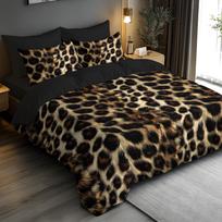 Leopardo rašto patalynės komplektas Madingas 3D spaudinio antklodės užvalkalas pagalvės užvalkalas Jaukus Hipoalerginis Miegamojo dekoravimui EU Double(200x200cm)