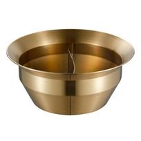 Thickened Stainless Steel Hot Pot Basin for Gas and Induction Cookers – Large Capacity with Gold Divider Diameter 28cm