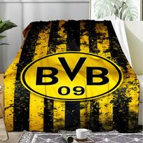 1 vnt. Borussia Dortmund spausdintas minkštas flanelės pledas suaugusiųjų miegamajam, svetainei, sofai, stovyklavimui, kelionėms, gerbėjų dovanos, Kalėdinės dovanos 100x150cm