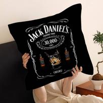 JACK DANIELS LOGO Pagalvės užvalkalas Dizainas pagalvės Užvalkalas dekoras Šventinis Dekorači 40x40cm