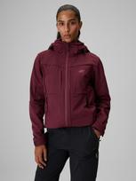 4F Vėjo nepraleidžianti softshell striukė su 8000 membrana moterims - burgundinė XXL
